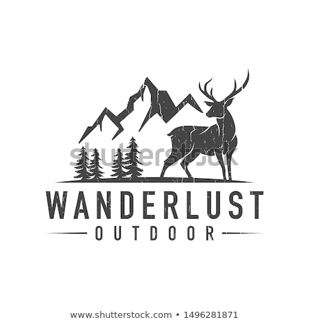 Stock foto: Wanderlust Vector Adventure Wanderlust Concept Travel Design Wild Nature Illustration