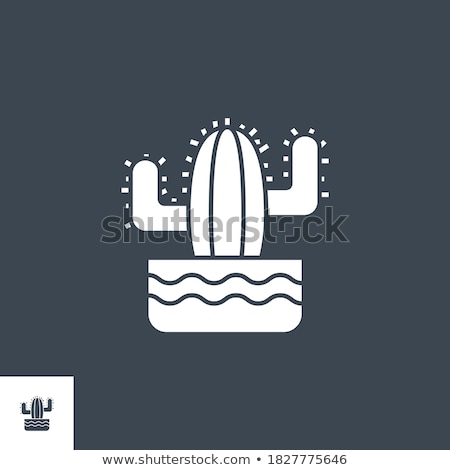 Сток-фото: Cactus Related Vector Glyph Icon