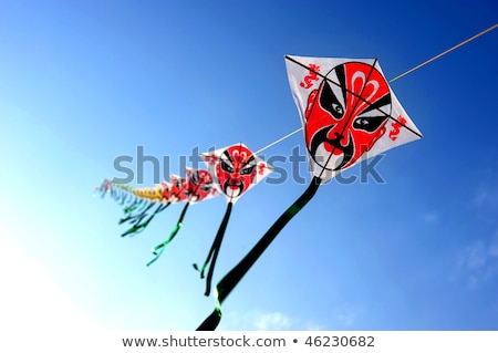 Stok fotoğraf: The Chinese Tradition Peking Opera Styles Of Makeup Kite