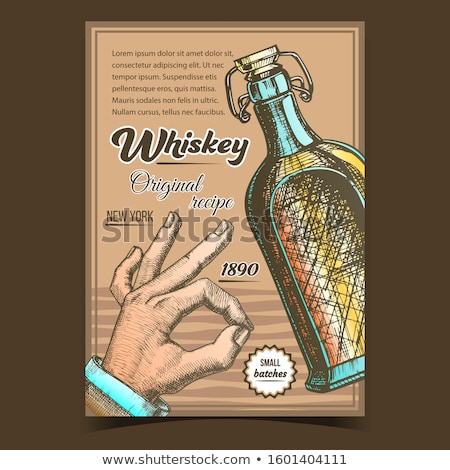 Stock photo: Whiskey Original Recipe Advertising Poster Vector