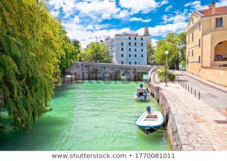 Town Of Crikvenica Landmarks And Dubracina River View Foto stock © xbrchx