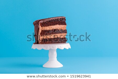 Foto stock: Chocolate Piece Of Cake
