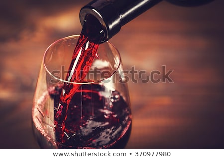 Stock photo: Bottle And Glass Of Red Wine