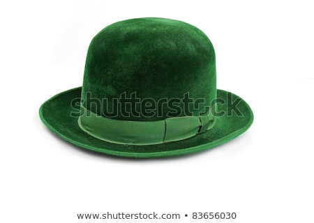 Stock photo: Vintage 50 Years Old Velvet Hat Made In Ussr Over White Background