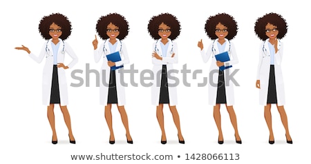 ストックフォト: Female African Doctor Thinking