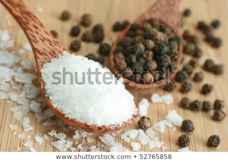 Zdjęcia stock: Sea Salt And Black Peppers Balls