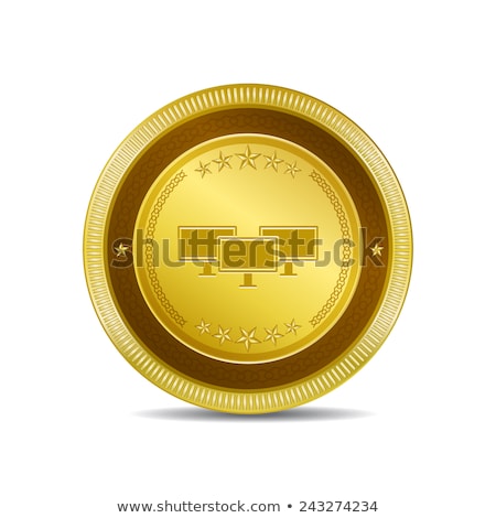 Stock fotó: Networrk Icon Golden Vector Icon Design