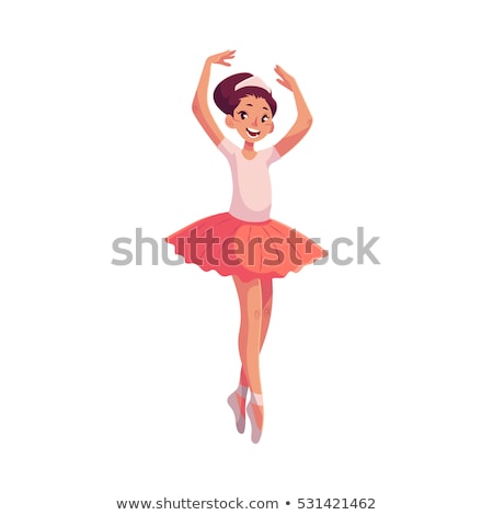 Stock foto: Female Ballet Dancer Standing On Toes