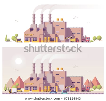 City Scene With Factories And Buildings Zdjęcia stock © tele52