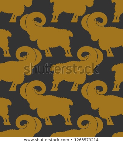 Stock fotó: Ram Pattern Flock Of Sheep Ornament Farm Animal Background