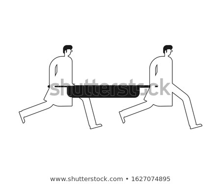 [[stock_photo]]: Doctors Carry Empty Stretchers Medicine Vector Illustration