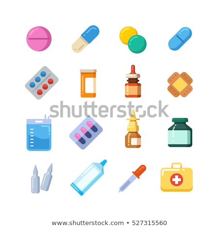 Zdjęcia stock: Medication Pills Flat Icon