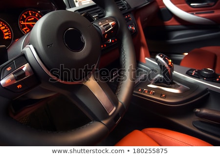 Stok fotoğraf: Control Buttons On Steering Wheel Car Interior