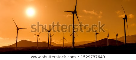 Stock photo: Power Generation Eolic Wind Turbines Field In Spain