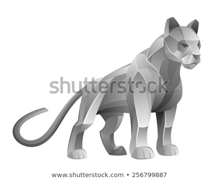 Foto stock: Dangerous Cat Lioness Or Wildlife Animal Vector