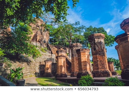 Stock fotó: Old Brick Cham Towers In Nha Trang Landmark Vietnam