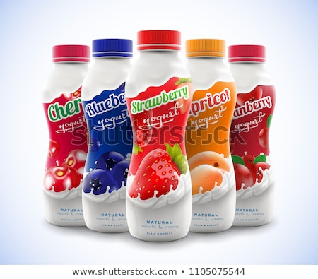 Stock fotó: Yogurt Snack With Berries Dairy Product Vector