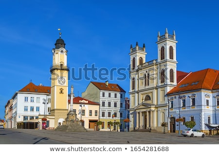 Stok fotoğraf: St Francis Cathedral And Clock Tower Banska Bystrica Slovakia