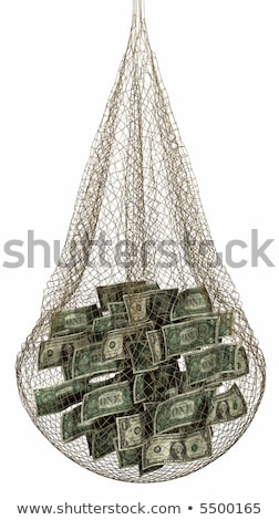 Foto stock: Money In Fishing Net