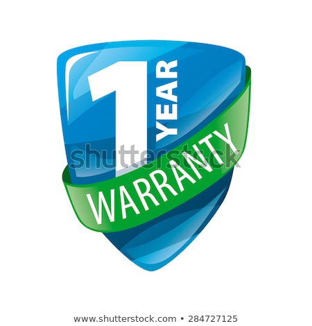 Foto stock: 1 Year Warranty Blue Vector Icon Design