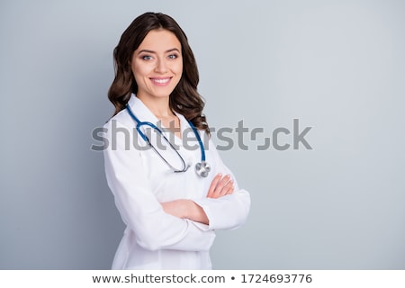 Сток-фото: Friendly Confident Female Doctor Healthcare Professional With Stethoscope