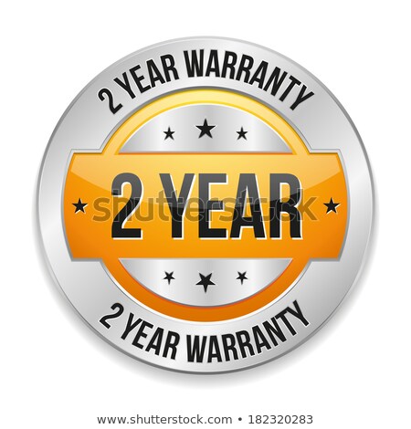 Foto stock: 2 Years Warranty Yellow Vector Icon Button