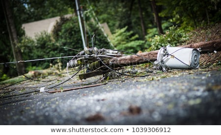 Zdjęcia stock: Power Lines With Storm Clouds