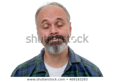 Foto stock: Man Is Waking Up With Acceptance On His Face