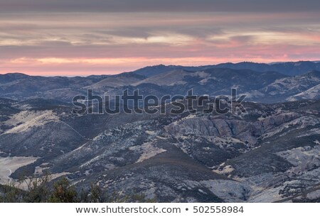 Sunset Over Salinas Valley From Chalone Peak Trail Foto stock © yhelfman