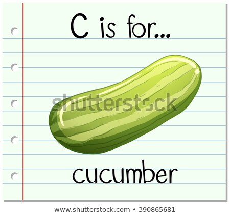 Stok fotoğraf: Flashcard Letter C Is For Cucumber