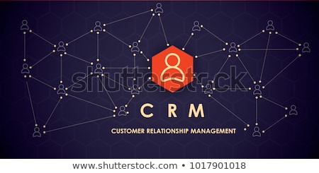 Сток-фото: Corporate Crm System Icon Flat Design