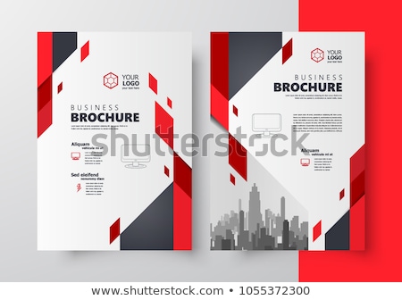 Stock fotó: Clean White Brochure Flyer Design Vector