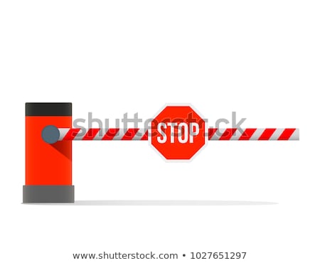 Foto stock: Security Checkpoint Icon Flat Design