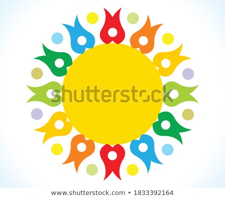 Foto stock: Abstract Artistic Creative Indian Floral Circle