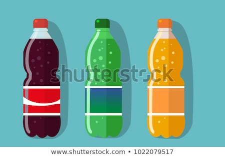 Stok fotoğraf: Bottle Of Brown Soda Vector Cartoon Illustration