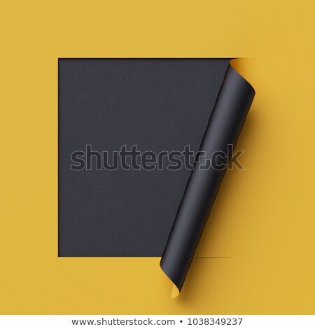 Stock fotó: Black Folded Sheet 3d Rendering