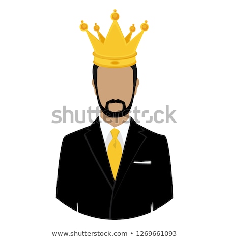 Stock photo: Businessman With Crown Isolated On White