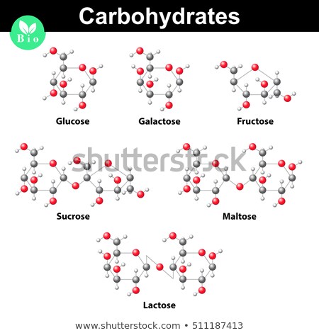 ストックフォト: Glucose Dextrose Structure Molecular Model Vector