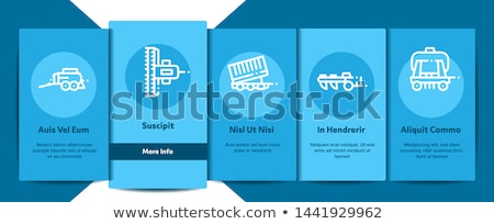 Foto stock: Agricultural Vehicles Vector Onboarding