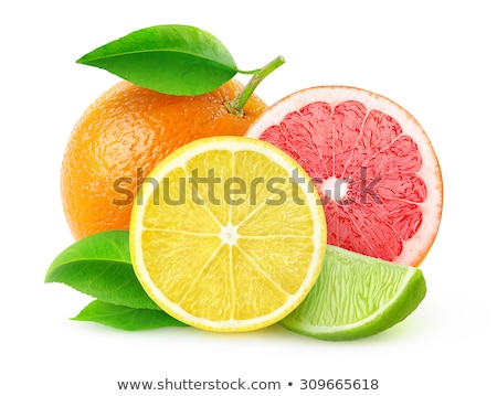 Foto stock: Close Up Of Different Citrus Fruit Slices