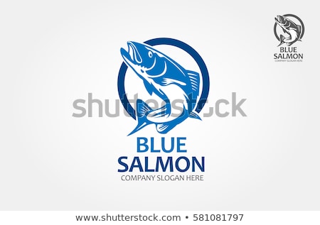 Foto stock: Fish Jumping Out Of Lake Isolated Cartoon Style