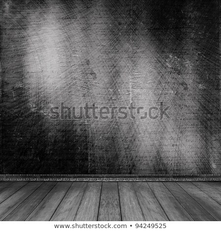 Stock photo: Wooden Frames In The Old Room With The Remains Former Luxury
