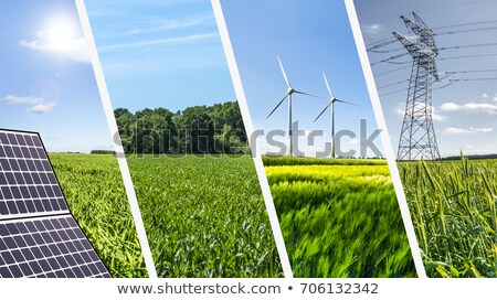 Foto stock: Collage Of Sustainable Energy