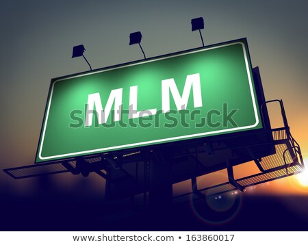 Сток-фото: Mlm - Billboard On The Sunrise Background