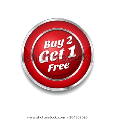 Сток-фото: Buy 2 Get 1 Free Glossy Shiny Circular Vector Button