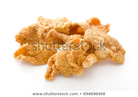 Stock fotó: Deep Fried Chicken Skin Food Background