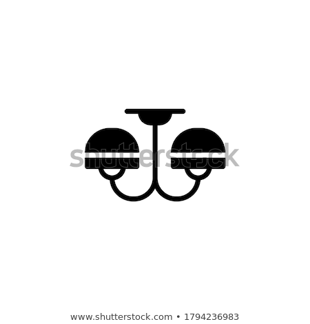 Foto stock: Black Chandelier Silhouette Logo