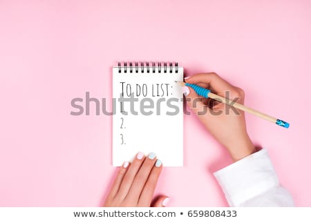 Foto stock: To Do List Text On Notepad