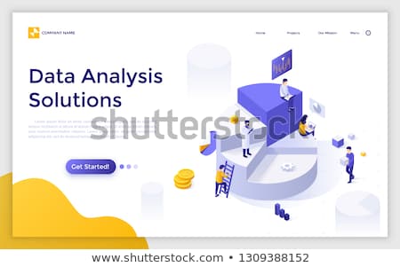 Stok fotoğraf: Pie Chart Isometric Vector Illustration