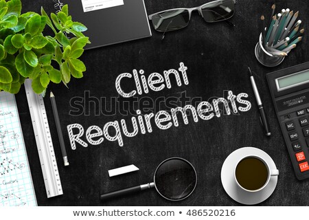Сток-фото: Client Requirements On Black Chalkboard 3d Rendering
